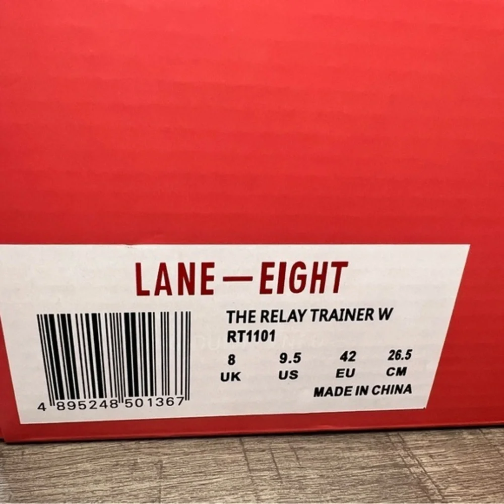 Lane Eight women’s Relay Trainer running shoe sneakers white size 8.5 &‎ 9.5
